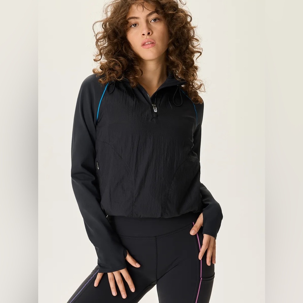 Outdoor Voices Black Half-Zip Hoodie